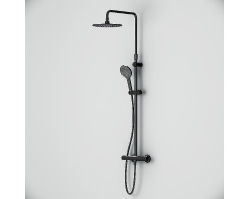 Комплект душевого уголка с душевой системой и аксессуарами AM.PM Gem S 120x80 WK93ER профиль Черный матовый стекло прозрачное