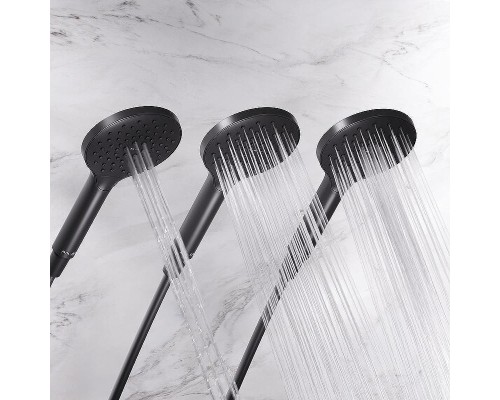 Комплект душевого уголка с душевой системой и аксессуарами AM.PM Gem S 120x80 WK93ER профиль Черный матовый стекло прозрачное