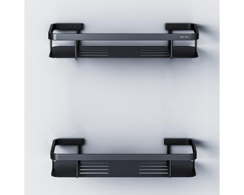 Комплект душевого уголка с душевой системой и аксессуарами AM.PM Gem S 120x80 WK93ER профиль Черный матовый стекло прозрачное