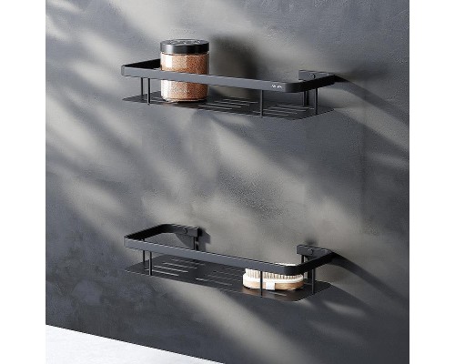 Комплект душевого уголка с душевой системой и аксессуарами AM.PM Gem S 120x80 WK93ER профиль Черный матовый стекло прозрачное