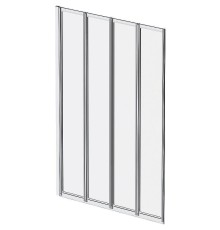 Шторка на ванну AM.PM Like 100 W80BS-100-140CT профиль Хром матовый стекло прозрачное