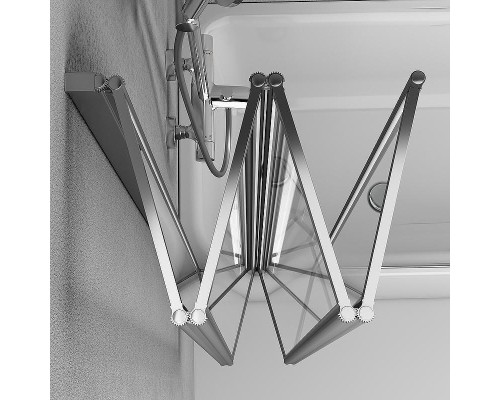 Шторка на ванну AM.PM Like 100 W80BS-100-140CT профиль Хром матовый стекло прозрачное