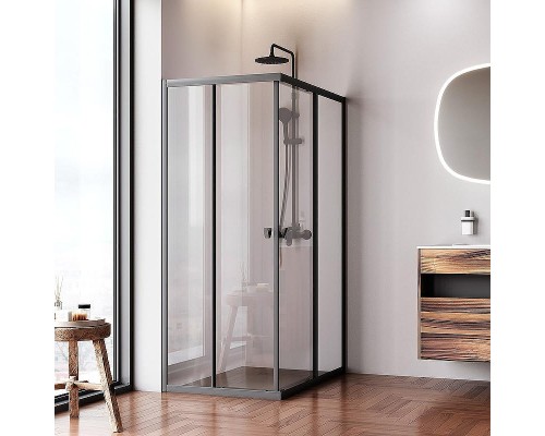 Душевой уголок AM.PM Sunny 120х80 W87G-403-12080-BT профиль Черный матовый стекло прозрачное