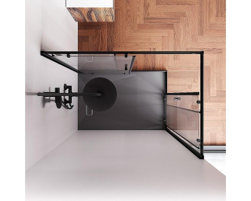 Душевой уголок AM.PM Sunny 120х80 W87G-403-12080-BT профиль Черный матовый стекло прозрачное