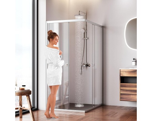 Душевой уголок AM.PM Sunny 120х90 W87G-403-12090-MT профиль Хром матовый стекло прозрачное