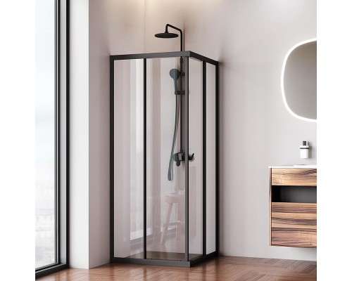 Душевой уголок AM.PM Sunny 80х80 W87G-403-8080-BT профиль Черный матовый стекло прозрачное