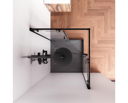 Душевой уголок AM.PM Sunny 80х80 W87G-403-8080-BT профиль Черный матовый стекло прозрачное