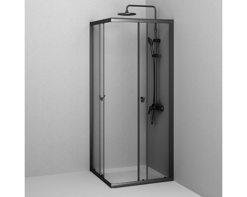 Душевой уголок AM.PM Sunny 80х80 W87G-403-8080-BT профиль Черный матовый стекло прозрачное