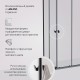 Душевой уголок AM.PM Sunny 80х80 W87G-403-8080-BT профиль Черный матовый стекло прозрачное
