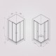 Душевой уголок AM.PM Sunny 80х80 W87G-403-8080-MT профиль Хром матовый стекло прозрачное
