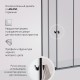 Душевой уголок AM.PM Sunny 90х90 W87G-403-9090-BT профиль Черный матовый стекло прозрачное