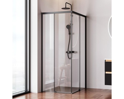 Душевой уголок AM.PM X-Joy 100х80 W94G-403-100280-BT1K профиль Черный матовый стекло прозрачное