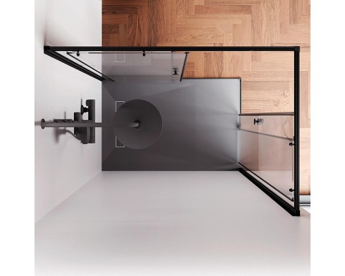 Душевой уголок AM.PM X-Joy 120х80 W94G-403-120280-BT1K профиль Черный матовый стекло прозрачное