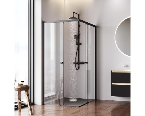 Душевой уголок AM.PM X-Joy 120х90 W94G-403-120290-BT1K профиль Черный матовый стекло прозрачное