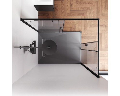 Душевой уголок AM.PM X-Joy 120х90 W94G-403-120290-BT1K профиль Черный матовый стекло прозрачное