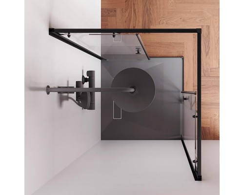 Душевой уголок AM.PM X-Joy 80х80 W94G-403-8080-BT1K профиль Черный матовый стекло прозрачное