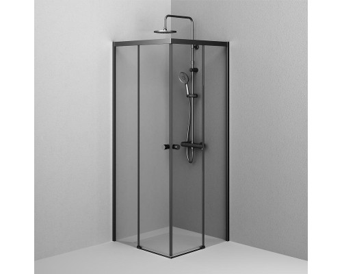 Душевой уголок AM.PM X-Joy 80х80 W94G-403-8080-BT1K профиль Черный матовый стекло прозрачное