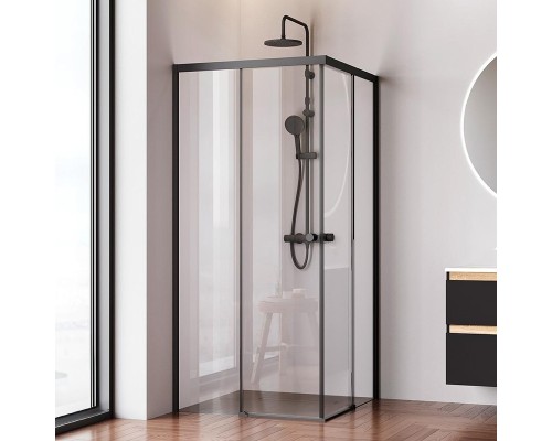 Душевой уголок AM.PM X-Joy 90х90 W94G-403-9090-BT1K профиль Черный матовый стекло прозрачное