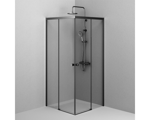 Душевой уголок AM.PM X-Joy 90х90 W94G-403-9090-BT1K профиль Черный матовый стекло прозрачное