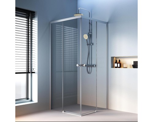 Душевой уголок AM.PM X-Joy 90х90 W94G-403-9090-МТ профиль Хром матовый стекло прозрачное