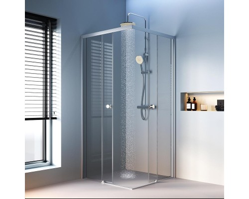 Душевой уголок AM.PM X-Joy 90х90 W94G-403-9090-МТ профиль Хром матовый стекло прозрачное