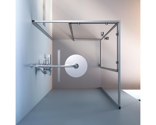 Душевой уголок AM.PM X-Joy 90х90 W94G-403-9090-МТ профиль Хром матовый стекло прозрачное