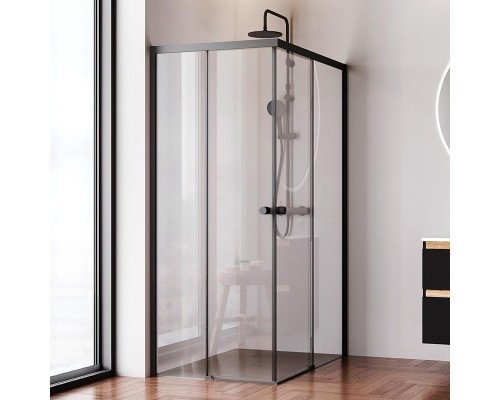 Душевой уголок AM.PM X-Joy 120х80 W94G-403-12080-BT профиль Черный матовый стекло прозрачное