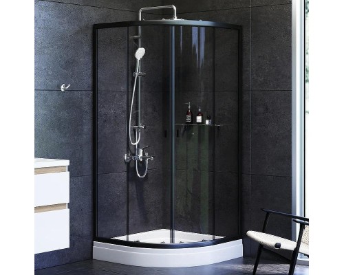 Душевой уголок AM.PM X-Joy 90х90 W88E-205-090BT64 профиль Черный матовый стекло прозрачное