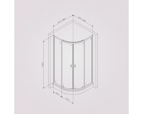 Душевой уголок AM.PM X-Joy 90х90 W88G-205-090MT64 профиль Хром матовый стекло прозрачное