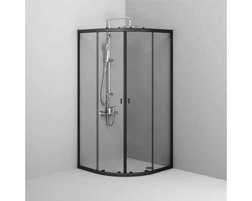 Душевой уголок AM.PM X-Joy 90х90 W88G-205-090BT64 профиль Черный матовый стекло прозрачное