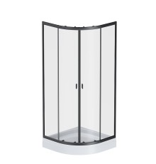 Душевой уголок AM.PM X-Joy 80х80 W88G-205-080BT64 профиль Черный матовый стекло прозрачное
