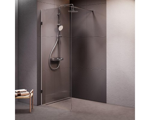 Душевая перегородка AM.PM X-Joy 80 W94WI-80-F1-MTE профиль Хром матовый стекло прозрачное