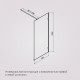 Душевая перегородка AM.PM X-Joy 80 W94WI-80-F1-BTE профиль Черный матовый стекло прозрачное