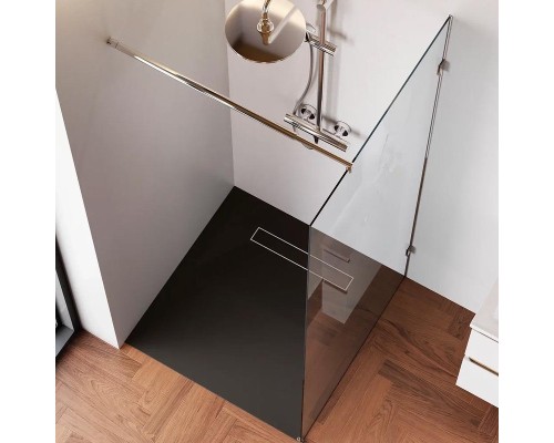 Душевая перегородка AM.PM X-Joy 90 W94WI-90-F1-MTE профиль Хром матовый стекло прозрачное