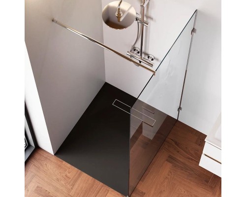 Душевая перегородка AM.PM X-Joy 100 W94WI-100-F1-MTE профиль Хром матовый стекло прозрачное