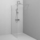 Душевая перегородка AM.PM X-Joy 110 W94WI-110-F1-MTE профиль Хром матовый стекло прозрачное