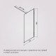 Душевая перегородка AM.PM X-Joy 90 W94WI-90-F1-BTE профиль Черный матовый стекло прозрачное