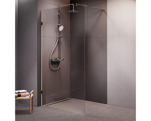 Душевая перегородка AM.PM X-Joy 110 W94UWI-110-F1-MTE профиль Хром матовый стекло прозрачное