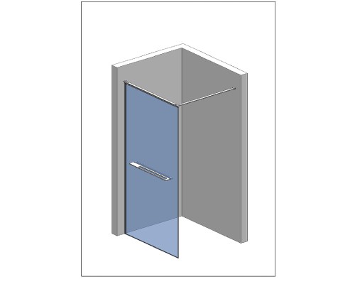 Душевая перегородка AQUAme 100 AQM3720-3-10 профиль Золото шлифованное стекло лен