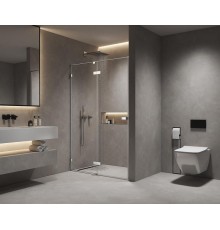 Душевая дверь AQUAme 120 AQM7408-12 профиль Хром стекло прозрачное