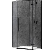 Душевой уголок Abber 90х90 AG05090B фурнитура Черная стекло прозрачное