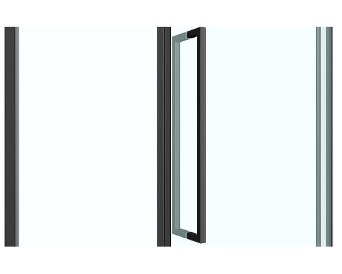 Душевой уголок Abber 100х100 AG05100B профиль Черный стекло прозрачное