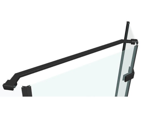 Душевой уголок Abber 100х100 AG05100B профиль Черный стекло прозрачное