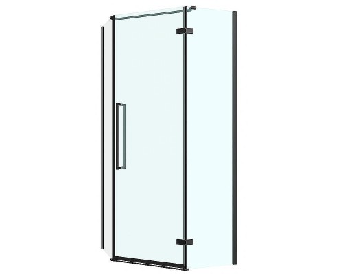 Душевой уголок Abber 100х100 AG05100B профиль Черный стекло прозрачное