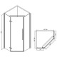 Душевой уголок Abber 100х100 AG05100B профиль Черный стекло прозрачное