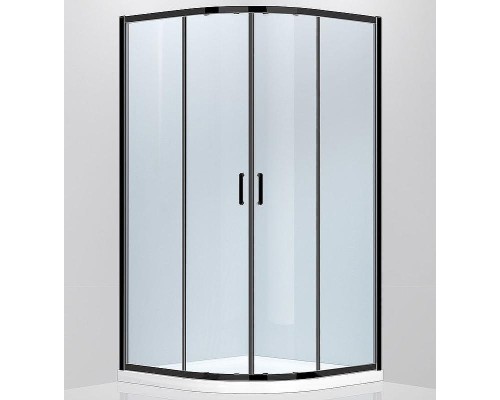 Душевой уголок Abber 90х90 AG01090B профиль Черный стекло прозрачное