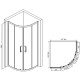 Душевой уголок Abber 90х90 AG01090B профиль Черный стекло прозрачное