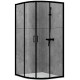 Душевой уголок Abber 100х100 AG01100B профиль Черный стекло прозрачное