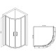 Душевой уголок Abber 100х100 AG01100B профиль Черный стекло прозрачное