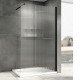 Душевая перегородка Abber Immer Offen 100 AG61101R8 профиль Черный стекло рифленое